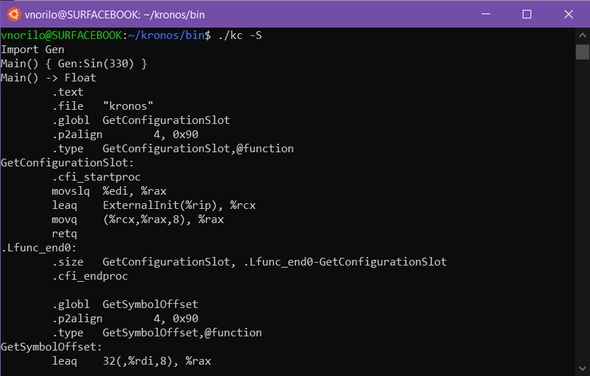 Command line use